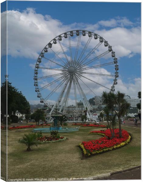 Ferris Wheel In Torquay  Canvas Print by Kevin Maughan