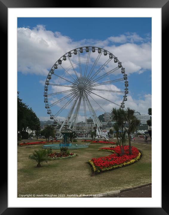 Ferris Wheel In Torquay  Framed Mounted Print by Kevin Maughan