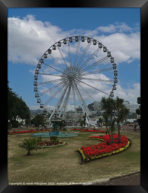 Ferris Wheel In Torquay  Framed Print by Kevin Maughan