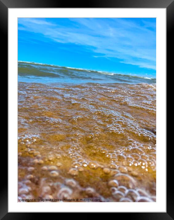 Watching waves roll in Framed Mounted Print by Craig Weltz