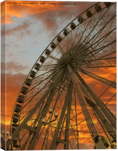 Ferris Wheel In Torquay  Canvas Print by Kevin Maughan