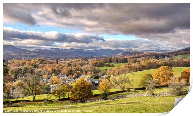 Holbeck Autumn Lake District Print by George Hopkins