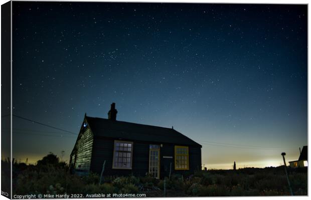 Prospect Cottage sleeps beneath the stars Canvas Print by Mike Hardy