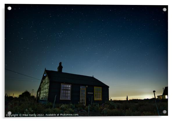 Prospect Cottage sleeps beneath the stars Acrylic by Mike Hardy