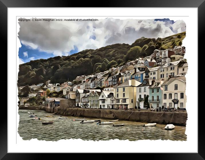 Dartmouth In Devon (3) Digital Art Framed Mounted Print by Kevin Maughan