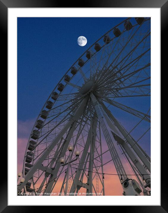 Ferris Wheel In Torquay Framed Mounted Print by Kevin Maughan