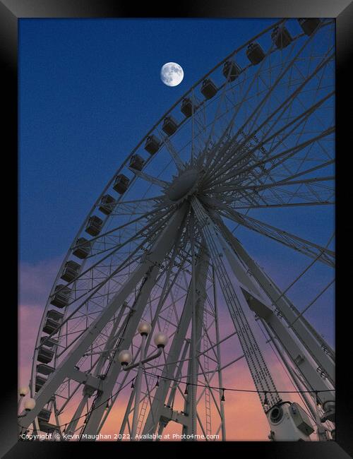 Ferris Wheel In Torquay Framed Print by Kevin Maughan