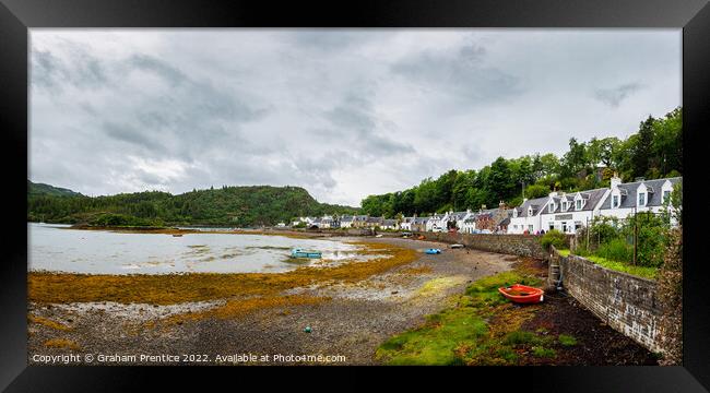 Plockton Waterfront at Low Tide Framed Print by Graham Prentice