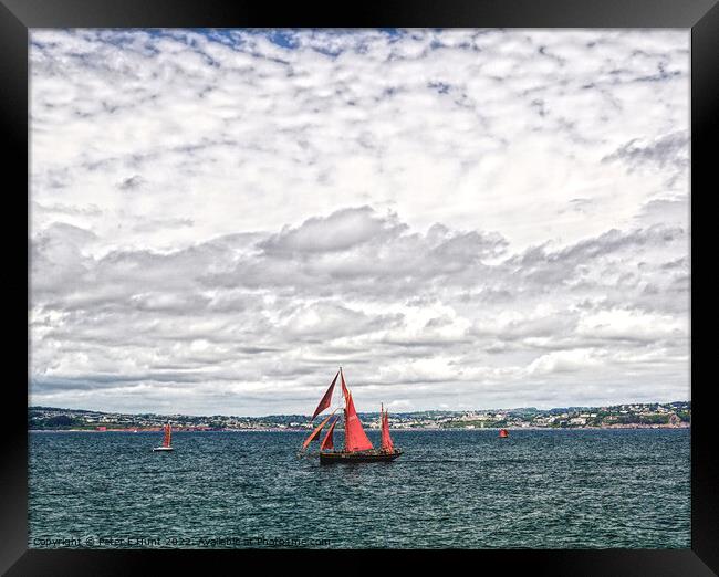 Sailing Under A Big Sky  Framed Print by Peter F Hunt