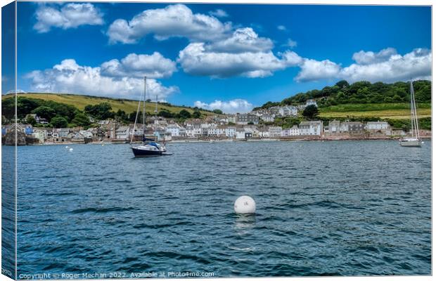 Tranquil Cawsand Harbour Canvas Print by Roger Mechan