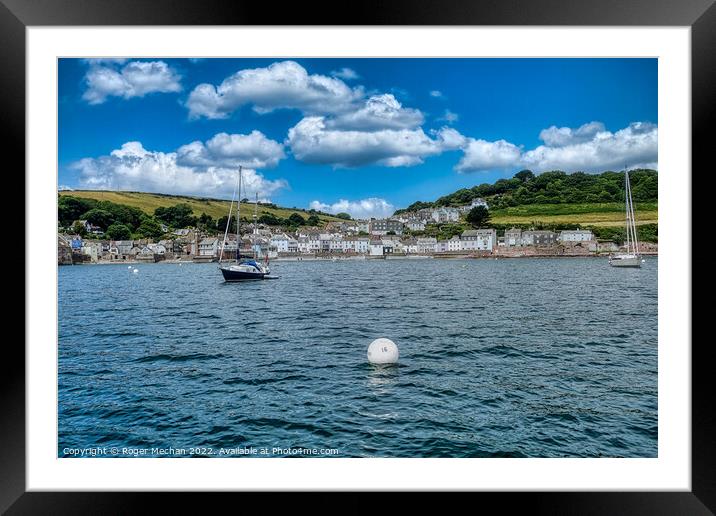 Tranquil Cawsand Harbour Framed Mounted Print by Roger Mechan
