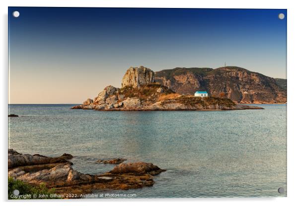 Kastri Islet - The Island of Kos Greece Acrylic by John Gilham