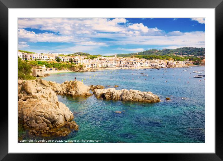 Coast from Calella de Palafrugell to Llafranc, Costa Brava - 6 - Framed Mounted Print by Jordi Carrio