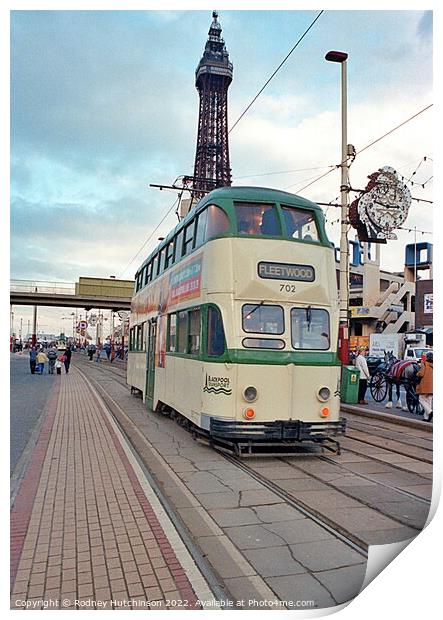 Blackpool tram 702 Print by Rodney Hutchinson