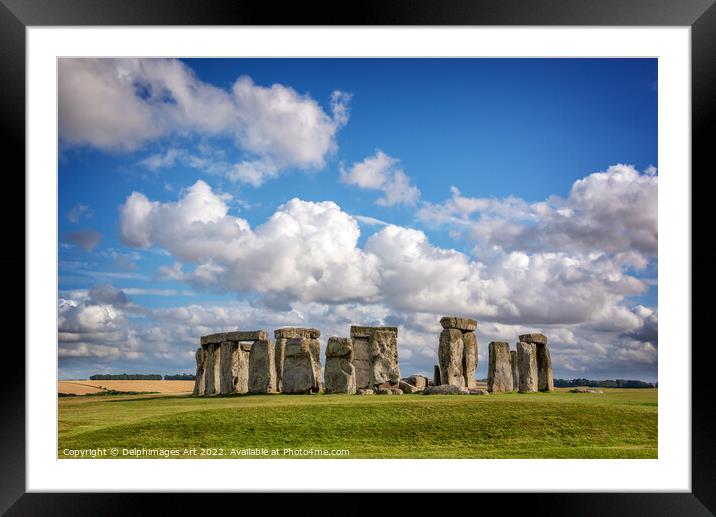 Stonehenge, UK Framed Mounted Print by Delphimages Art