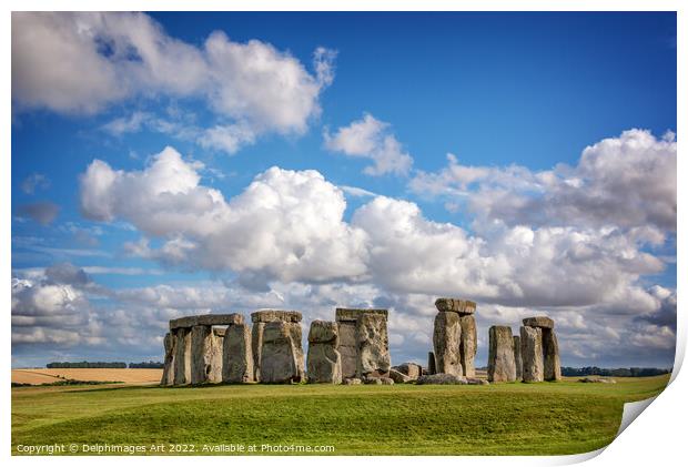 Stonehenge, UK Print by Delphimages Art