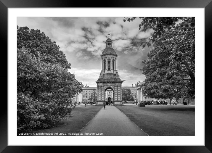 Trinity College, Dublin Framed Mounted Print by Delphimages Art
