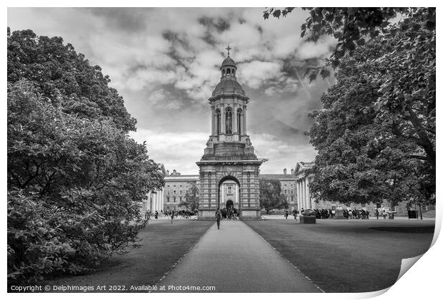 Trinity College, Dublin Print by Delphimages Art