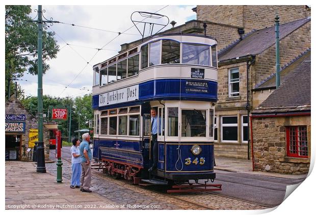 Leeds Tram 345   Print by Rodney Hutchinson