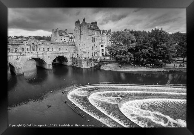 Bath, Somerset. Pulteney bridge Framed Print by Delphimages Art