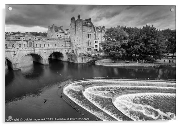Bath, Somerset. Pulteney bridge Acrylic by Delphimages Art