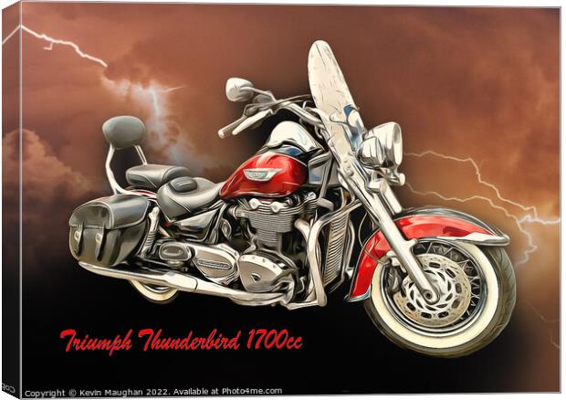 Triumph Thunderbird (Digital Art Version) Canvas Print by Kevin Maughan