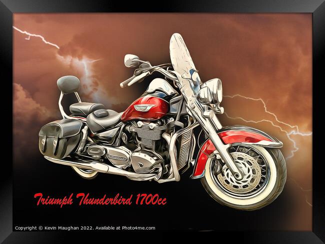 Triumph Thunderbird (Digital Art Version) Framed Print by Kevin Maughan