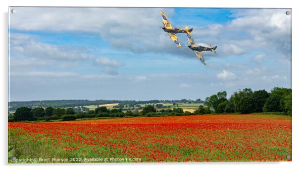 Battle of Britain Memorial Flight Acrylic by Brett Pearson