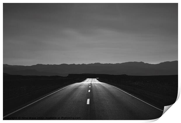 Road to nowhere Print by Simo Wave