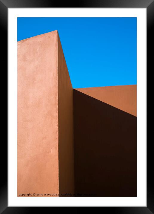 Minimal architectural detail Framed Mounted Print by Simo Wave