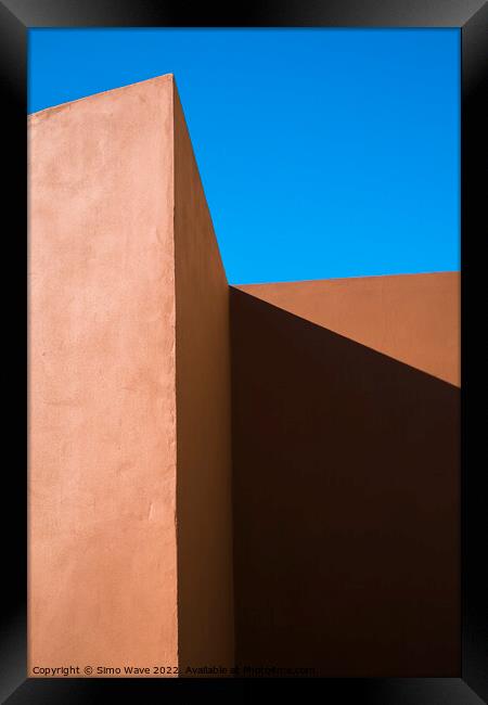 Minimal architectural detail Framed Print by Simo Wave