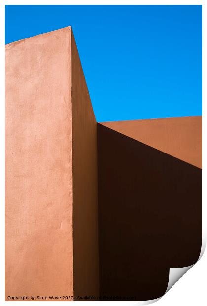Minimal architectural detail Print by Simo Wave