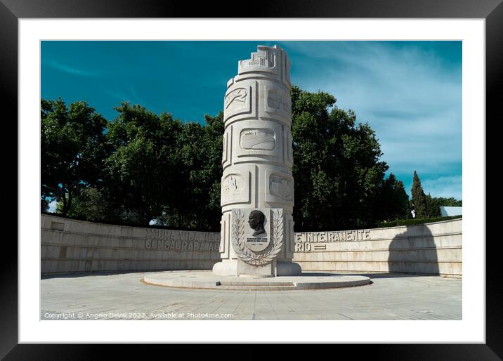 Duarte Pacheco Monument in Loule Framed Mounted Print by Angelo DeVal