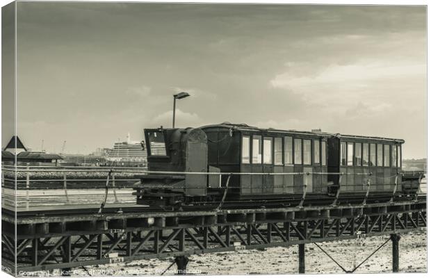 Hythe Pier Railway Train, UK Canvas Print by KB Photo