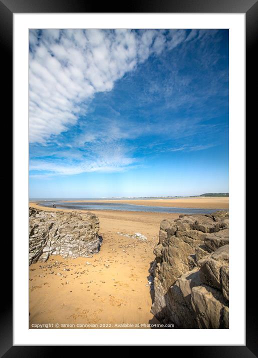 Ogmore River Wales Coastal Path Framed Mounted Print by Simon Connellan