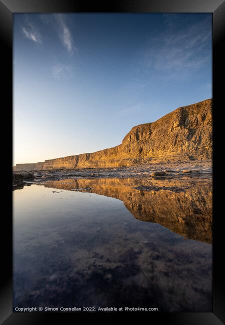 Heritage Coast Cliffs Framed Print by Simon Connellan