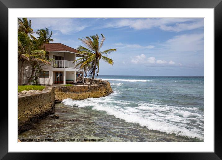 Indian ocean villa Framed Mounted Print by Mike Hughes