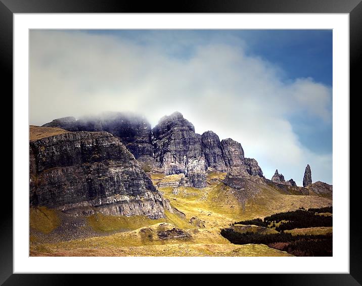 Skye, The Storr and The Old Man Framed Mounted Print by Jacqi Elmslie