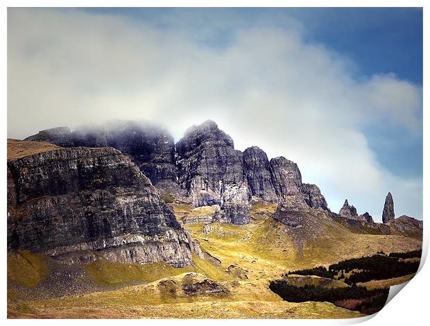 Skye, The Storr and The Old Man Print by Jacqi Elmslie