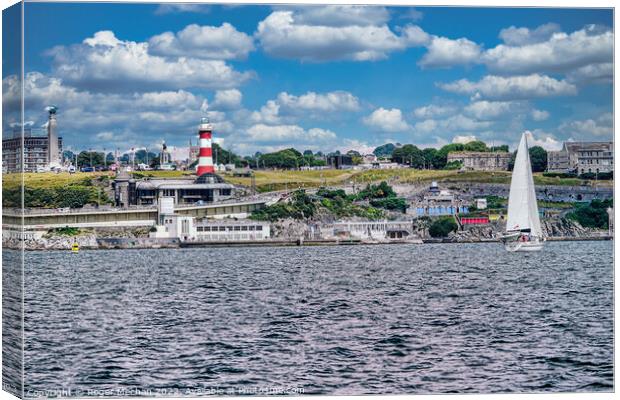 Plymouth Hoe and Foreshore Canvas Print by Roger Mechan