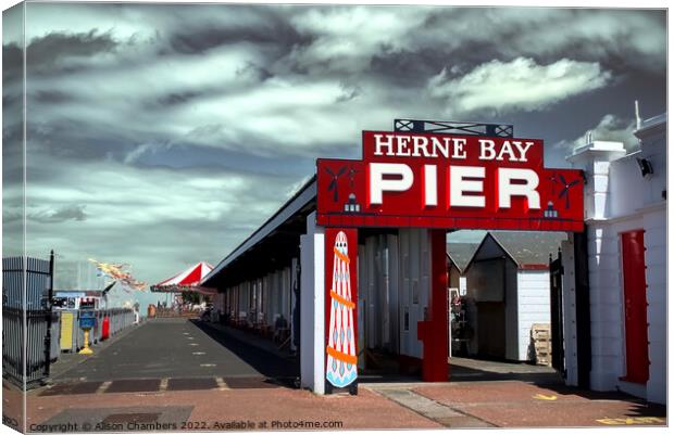 Herne Bay Pier Canvas Print by Alison Chambers