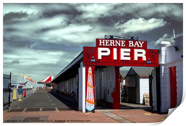 Herne Bay Pier Print by Alison Chambers
