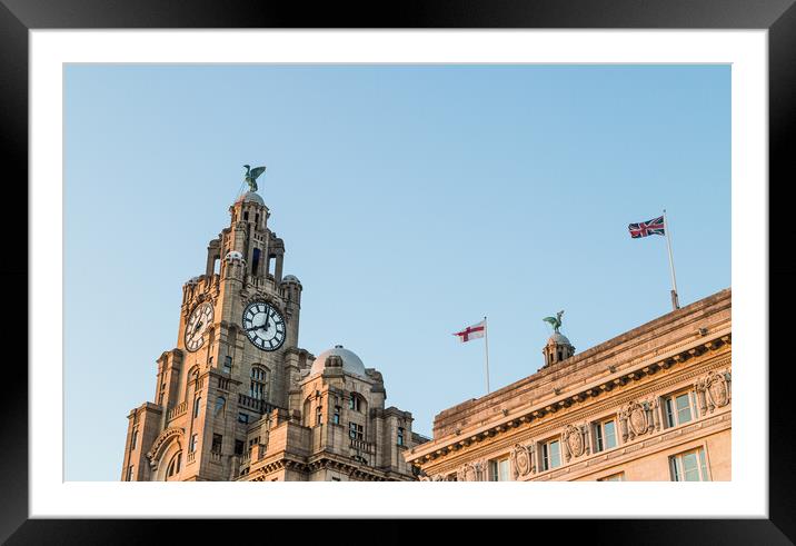 Royal Liver Building dominates the Liverpool skyline Framed Mounted Print by Jason Wells