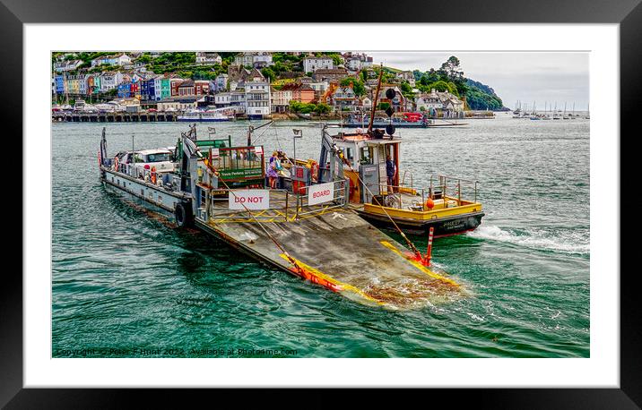 Dartmouth To Kingswear Lower Ferry Framed Mounted Print by Peter F Hunt