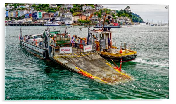 Dartmouth To Kingswear Lower Ferry Acrylic by Peter F Hunt