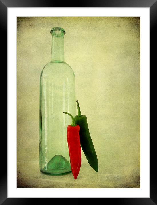 unbottled chillies Framed Mounted Print by Heather Newton