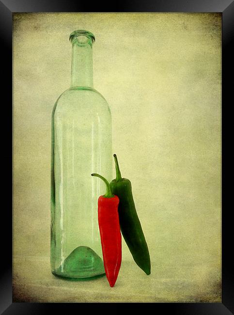 unbottled chillies Framed Print by Heather Newton