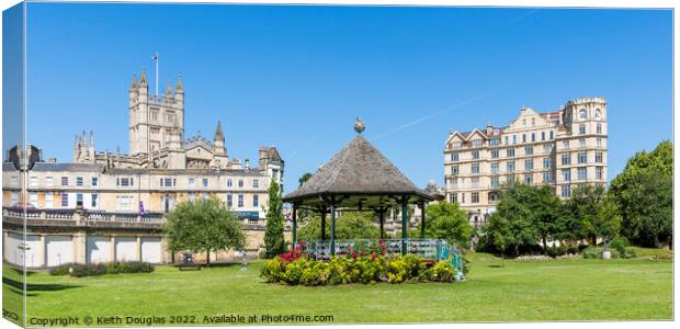 Bandstand in Bath Canvas Print by Keith Douglas