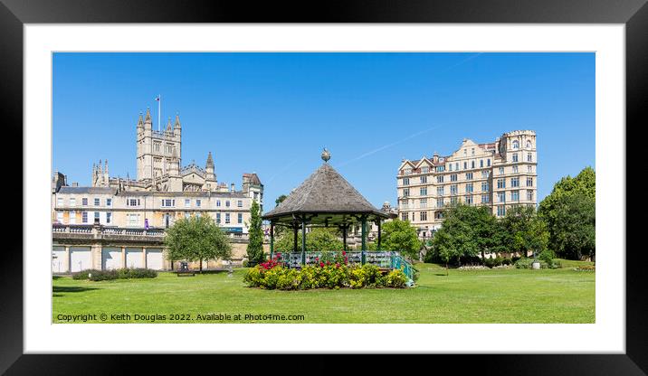 Bandstand in Bath Framed Mounted Print by Keith Douglas