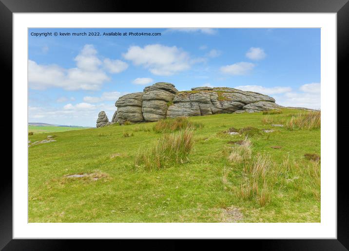 saddle tor dartmoor Framed Mounted Print by kevin murch